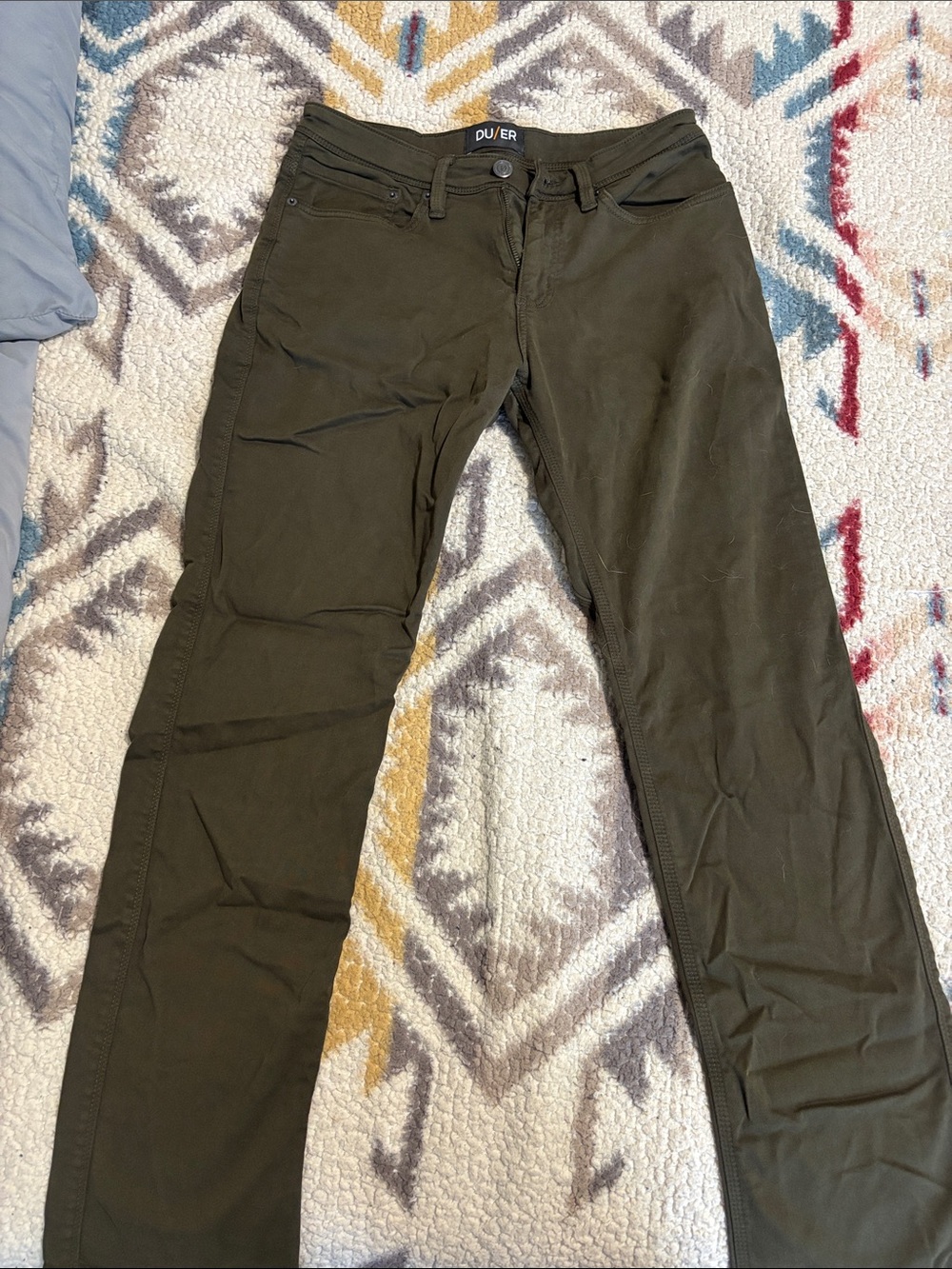 DU/ER Men's Olive Chinos - Slim Casual Pants